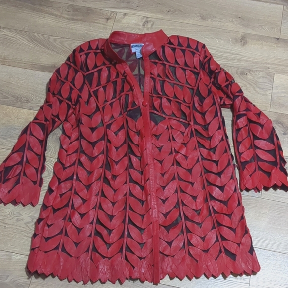 Stillman Studio New York Vintage Red Coat cut out size XL - Picture 1 of 12